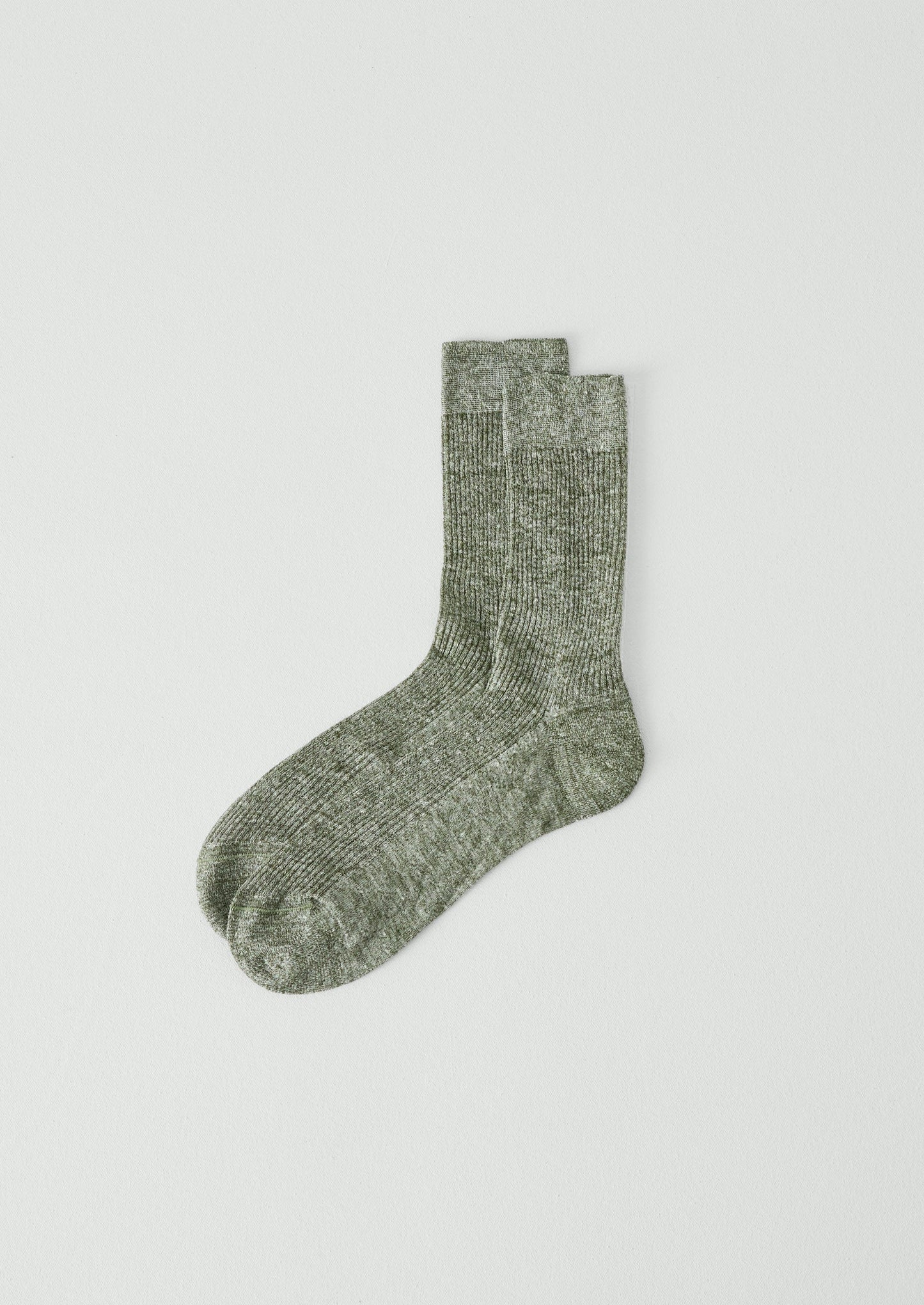 Maria La Rosa Linen Socks | Moss Green