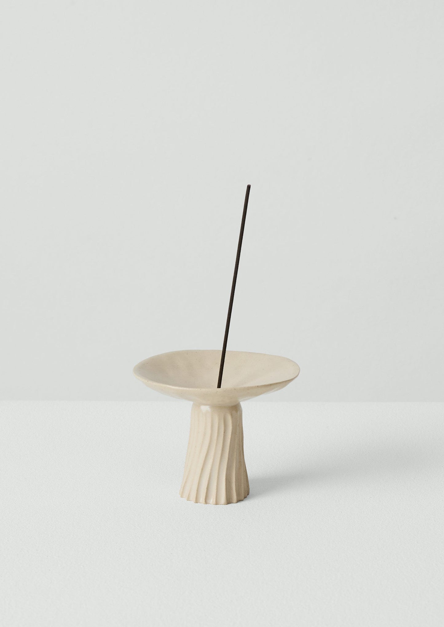 PPP Lab Hand-Pinched Stoneware Incense Holder | White
