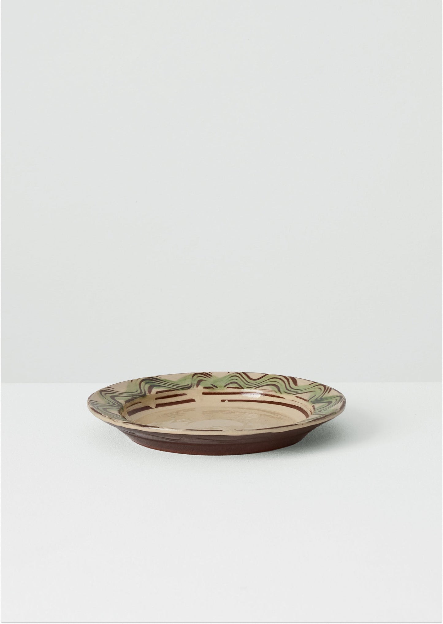 Matt Grimmitt Slipware Plate | Cream/Terracotta