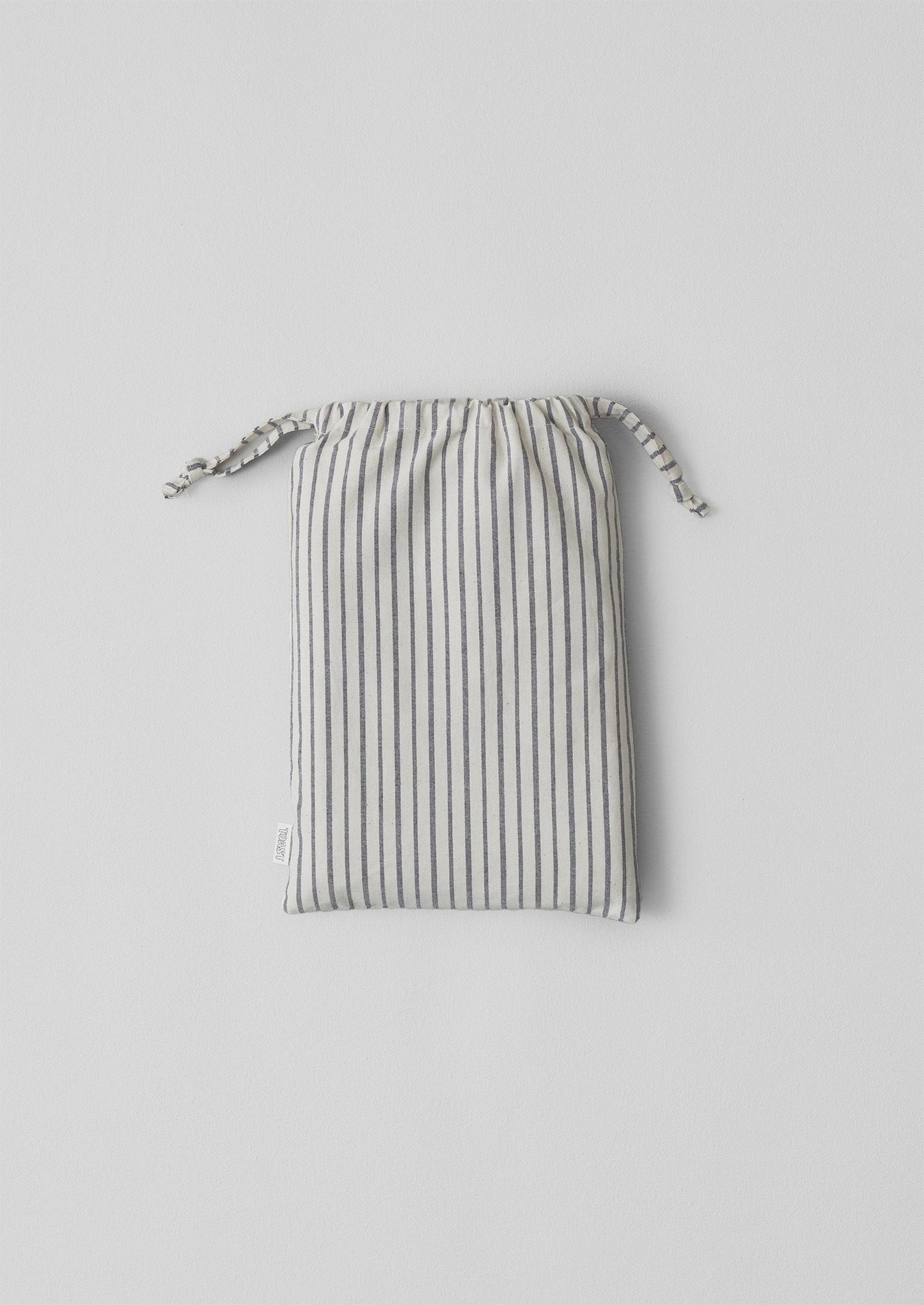 Pyjama Stripe Cotton Oxford Pillowcase | Navy/Ecru