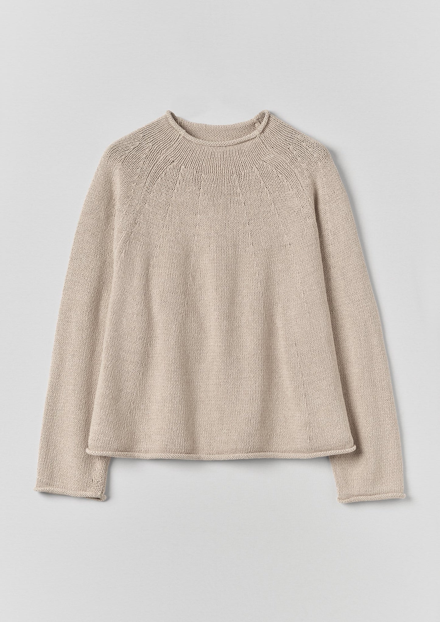 Organic Cotton Linen Easy Sweater | Parchment