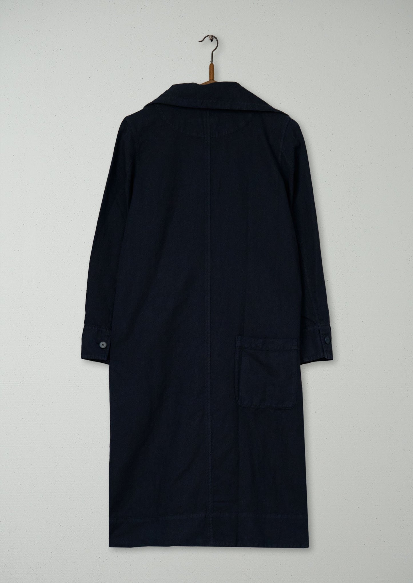 Reworn Drawstring Collar Dress Size S (1830) | Slate