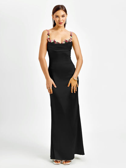 Livette - Satin Gown Maxi Dress