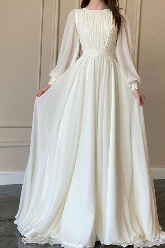 French Tiered Chiffon Prom Dress