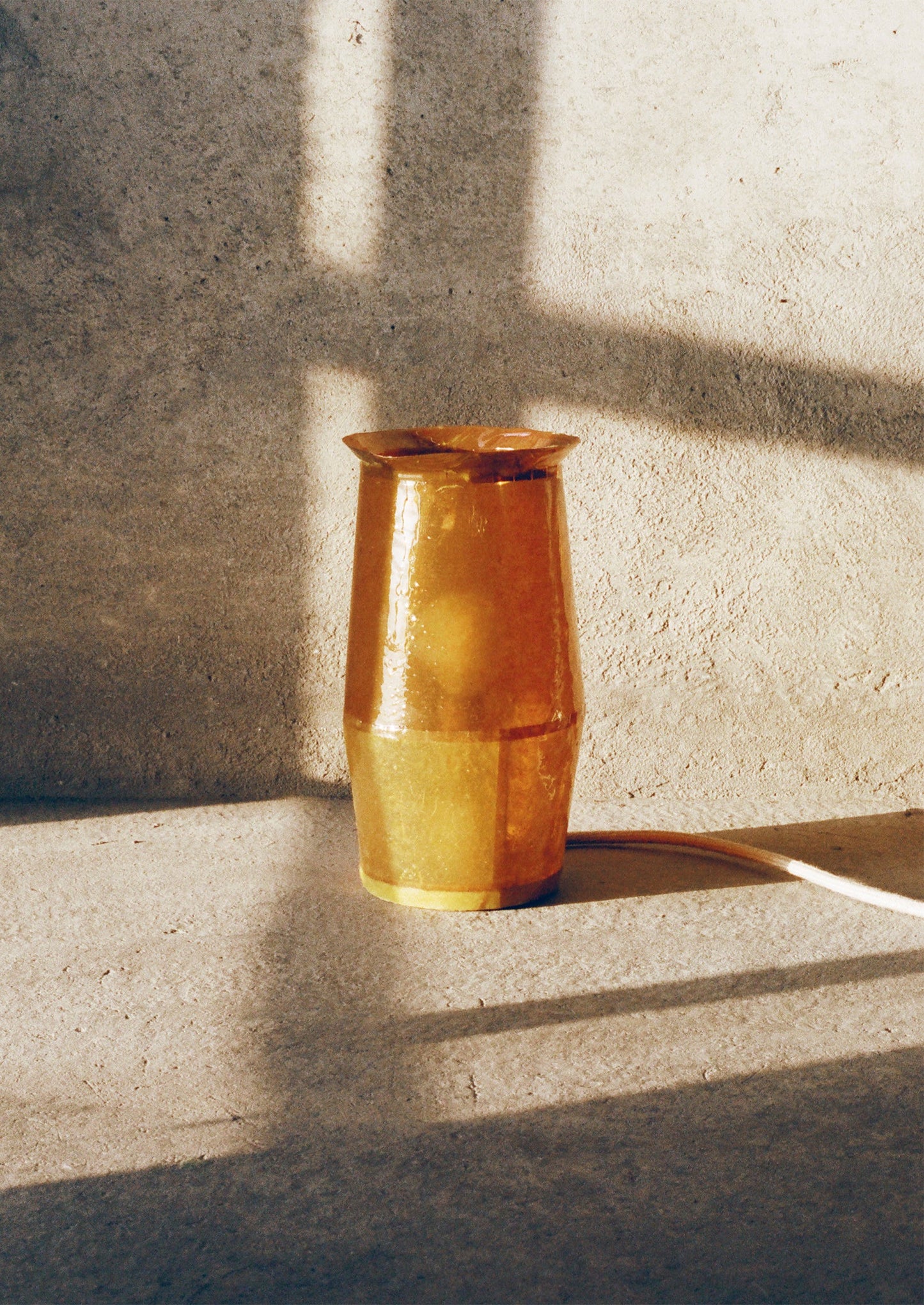 Jacob Marks Patchwork Pine Resin Lamp | Amber