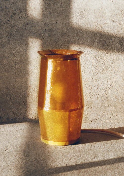Jacob Marks Patchwork Pine Resin Lamp | Amber