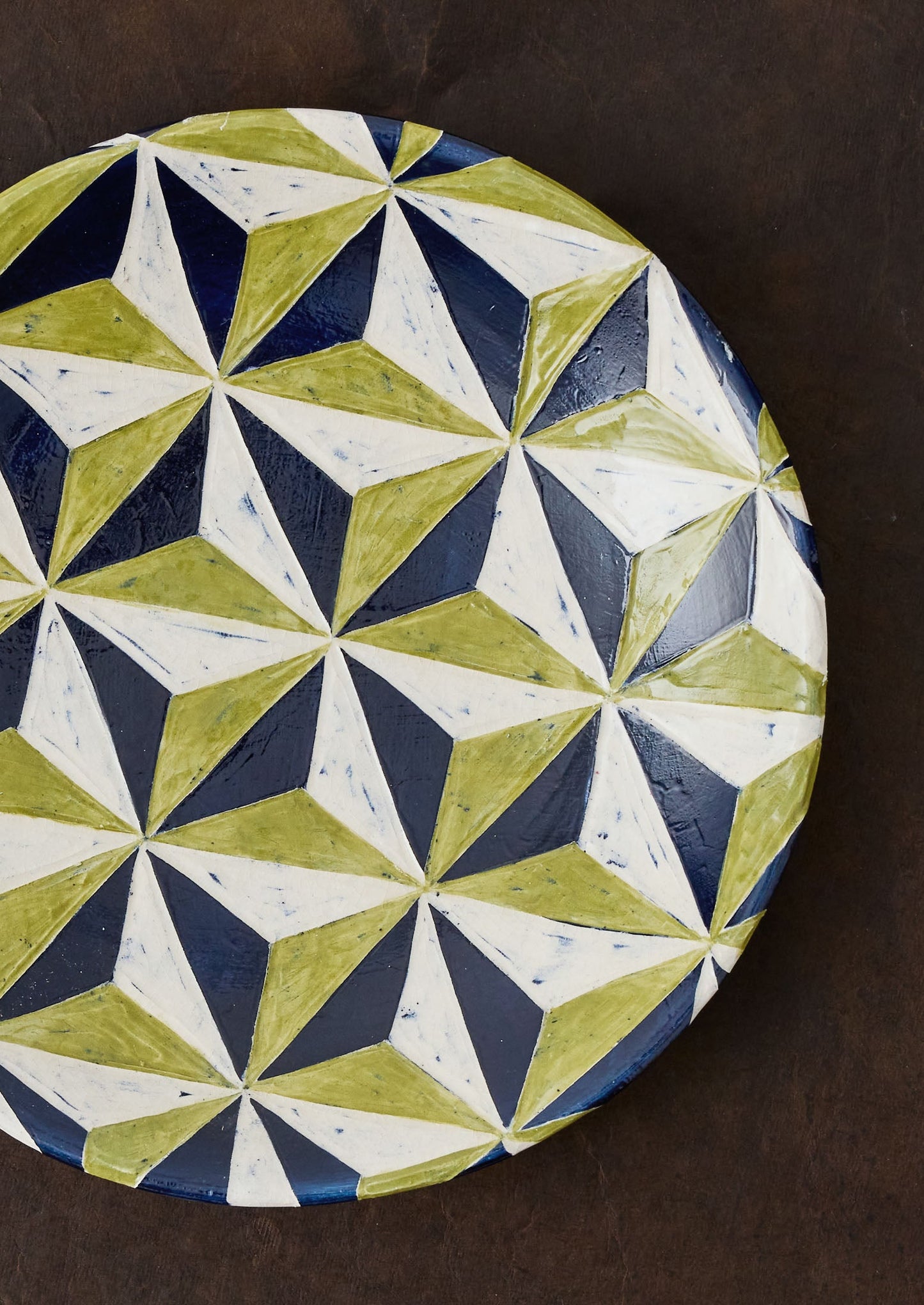 Hannah Watts Starry Eyed Platter | Rich Blue/Green