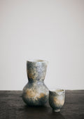 Linnan Ye Hand Thrown Sake Set | Stone Green