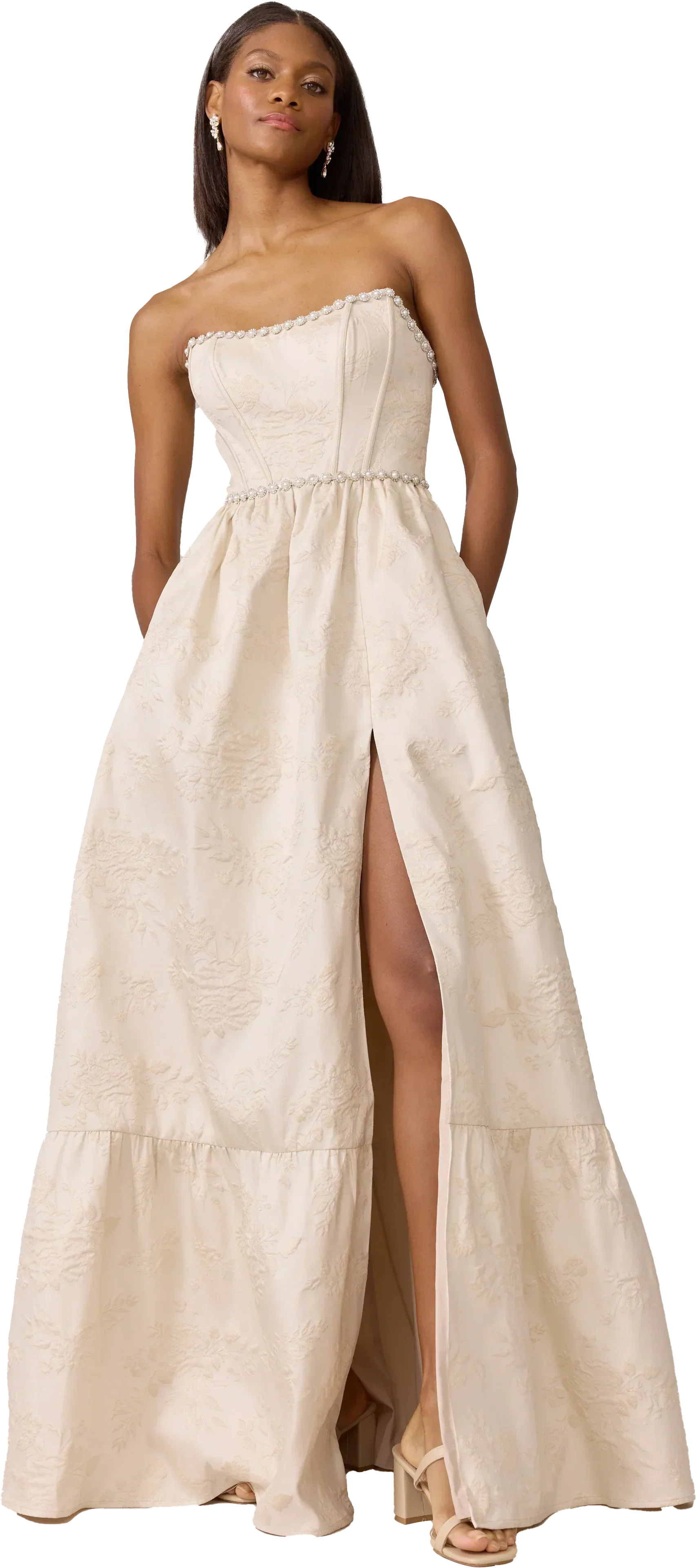 Ellapink Luxe Jacquard Dress | Made To Order