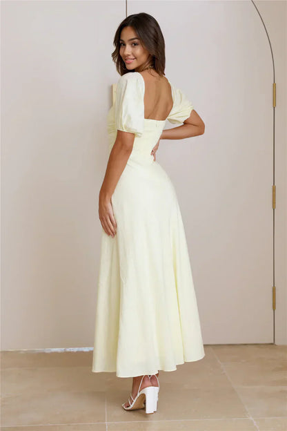 Picnic With Friends Maxi Dress Yellow