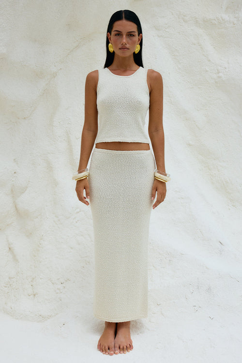 Adda Midi Skirt - Ivory