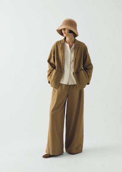 Maison N.H Paris Raffia Stella Hat | Natural/Brown