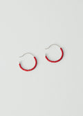 Helena Rohner Miyuki Glass Small Hoop Earrings | Tomato