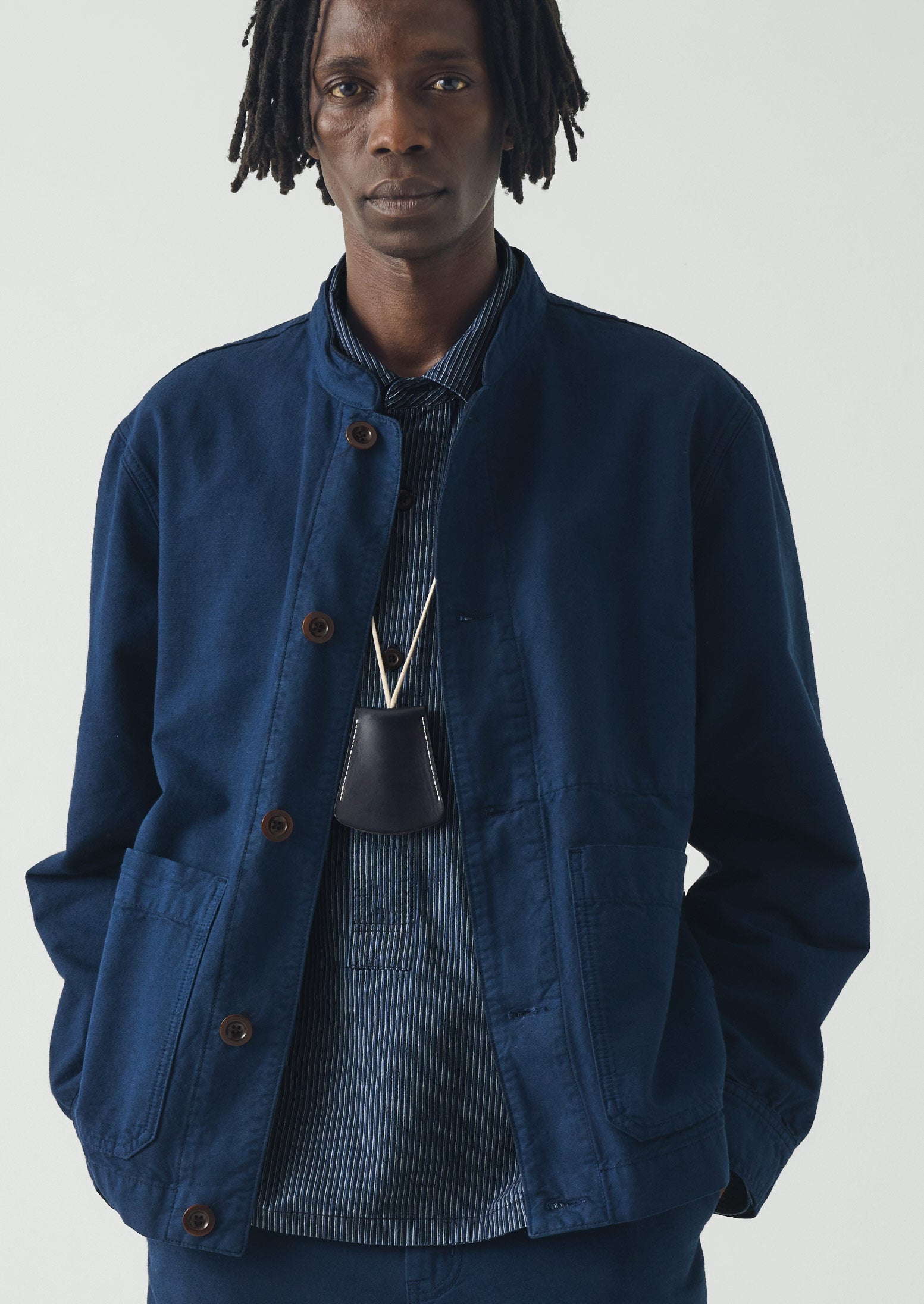 Laperruque Leather Bell Key Holder | Navy