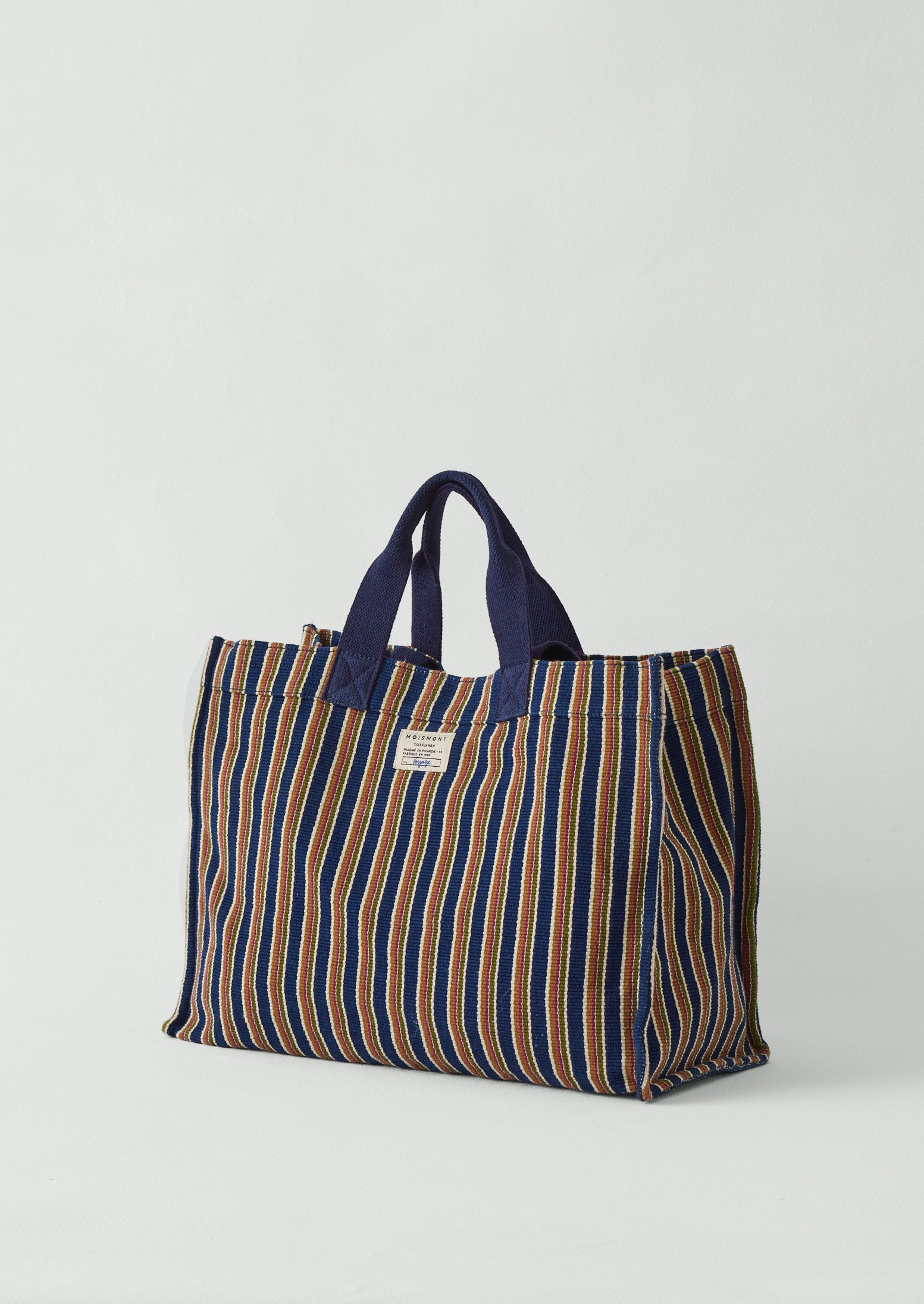 Moismont Stripe Cotton Bag | Blue Multi