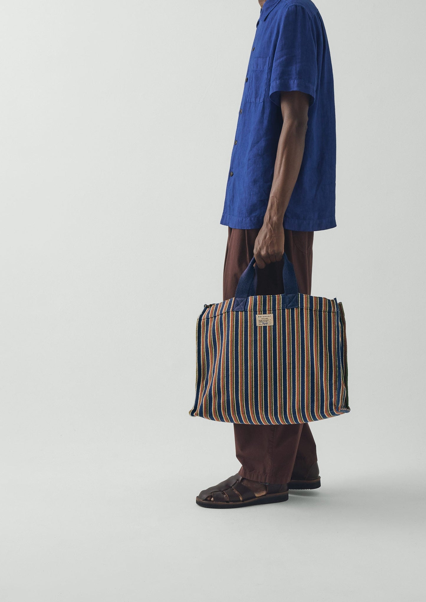 Moismont Stripe Cotton Bag | Blue Multi