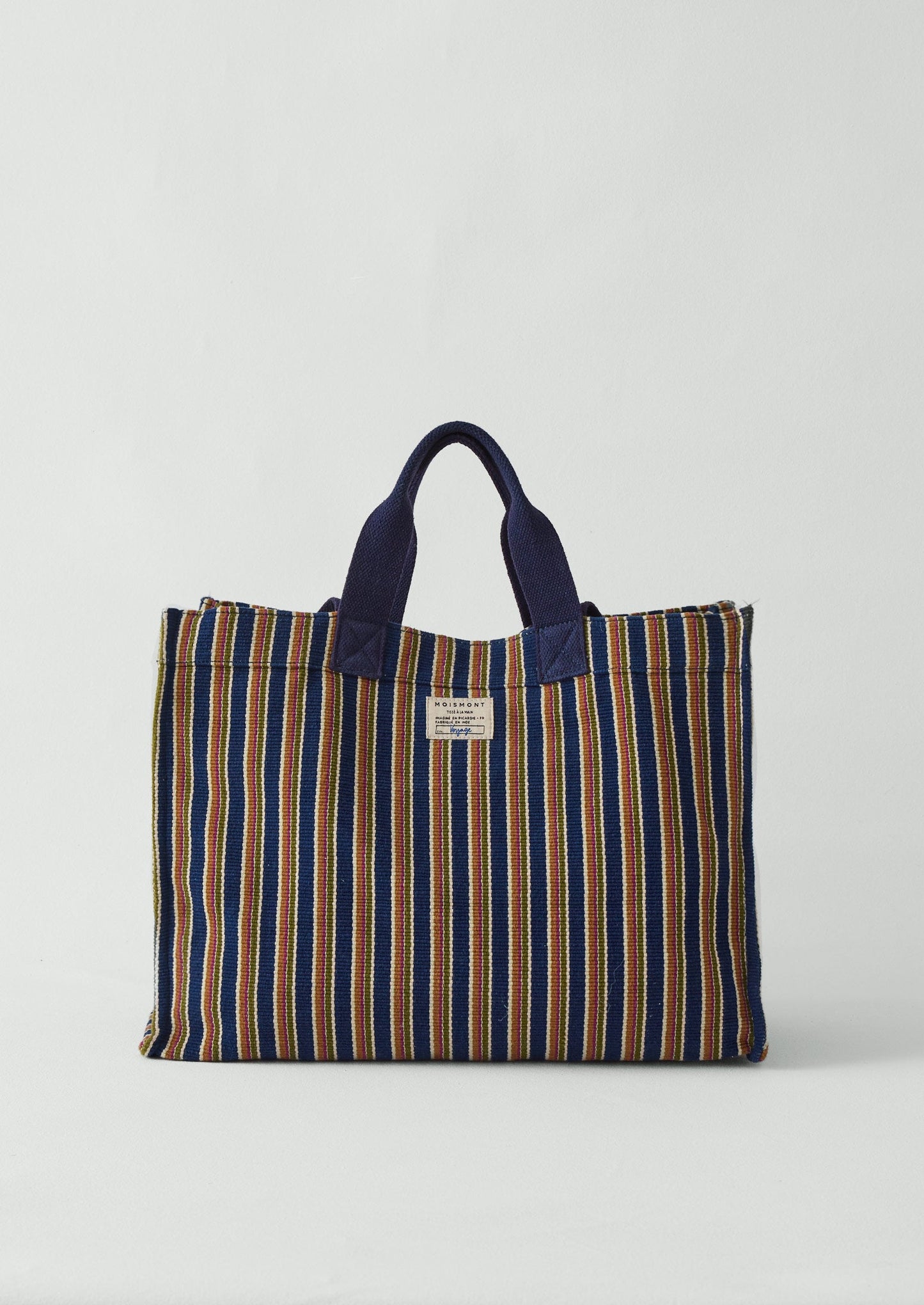 Moismont Stripe Cotton Bag | Blue Multi