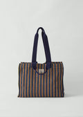 Moismont Stripe Cotton Bag | Blue Multi
