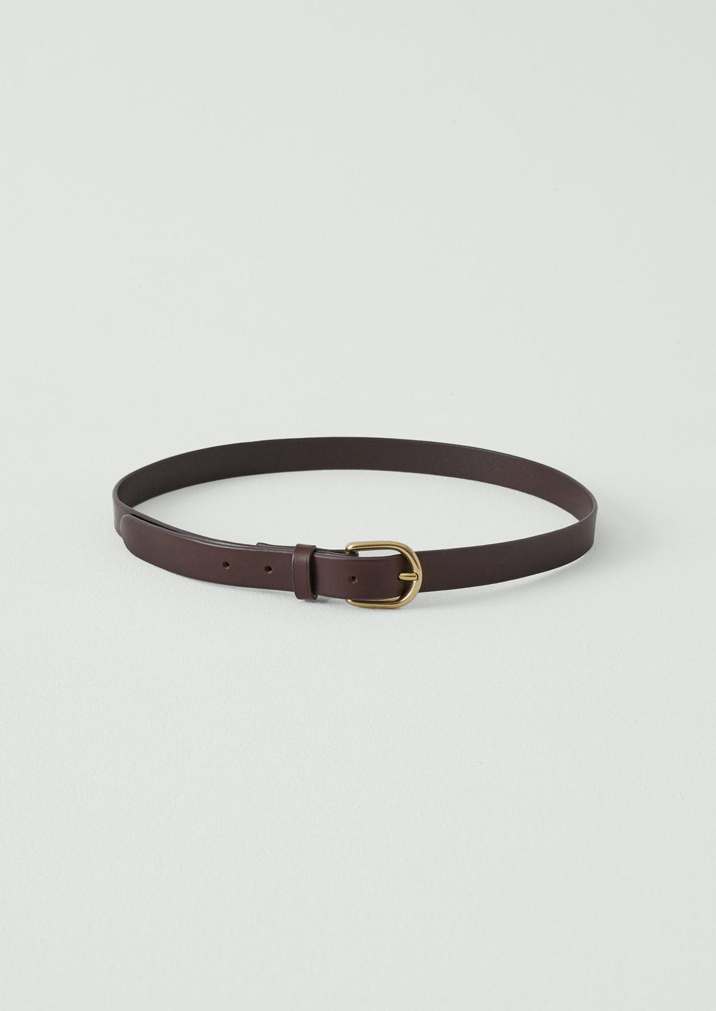 Laperruque Slim Leather Buckle Belt | Dark Brown