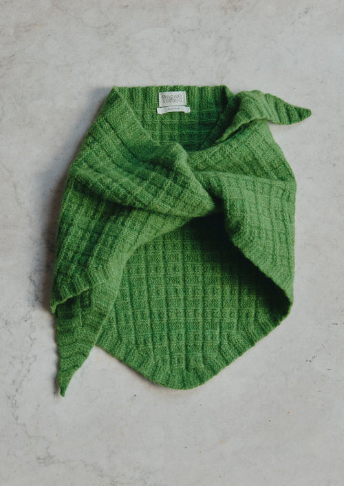 Knitted Wool Bandana | Garden Green