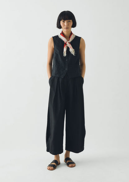 Market Fish Linen Bandana | Ecru