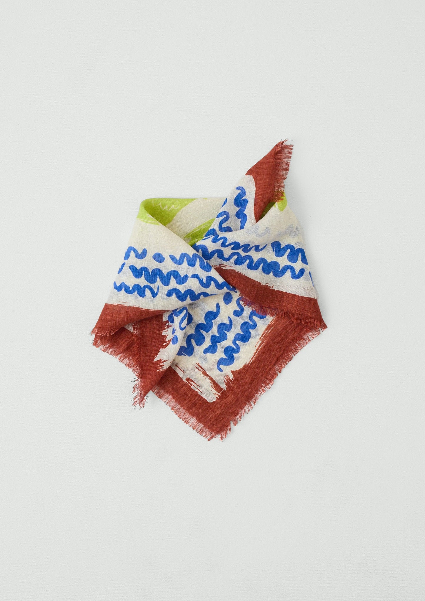 Market Fish Linen Bandana | Ecru