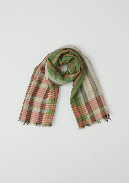 Mixed Stripe Scarf | Avocado Rind/Jade