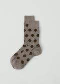 Maria La Rosa Spot Socks | Taupe/Mocha