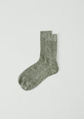 Maria La Rosa Linen Socks | Moss Green