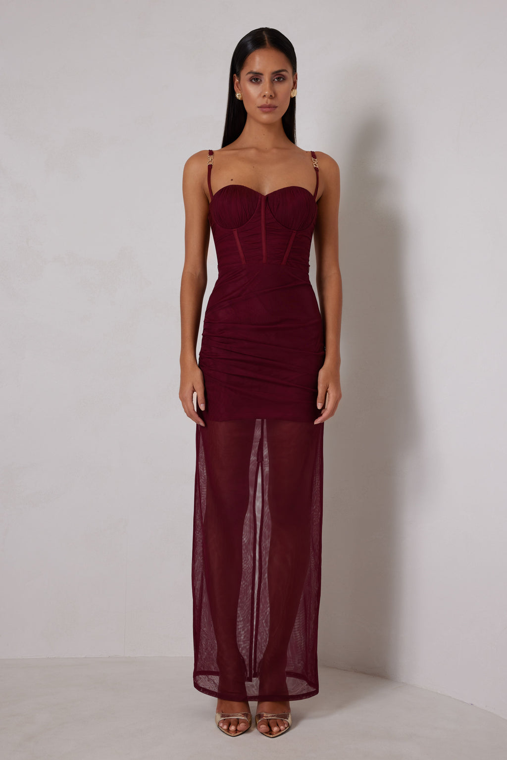 Alicia Dress - Wine