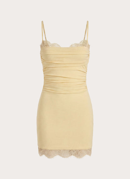 Almost Ready Mini Dress - Baby Yellow