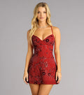 All Plans Approved Lace Up Mini Dress