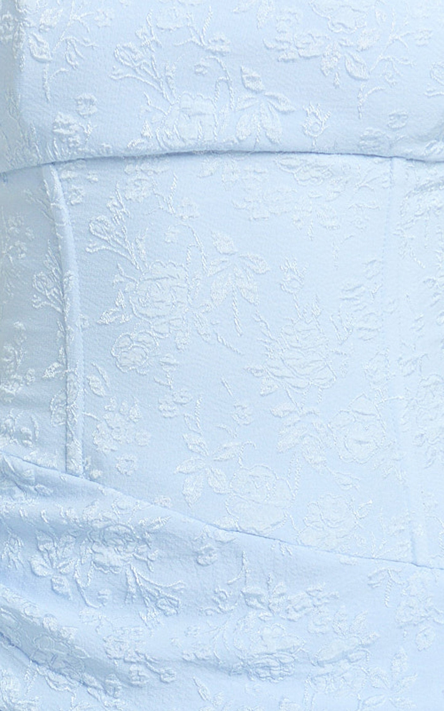 Berri Maxi Dress - Strapless Jacquard High Split Dress in Blue