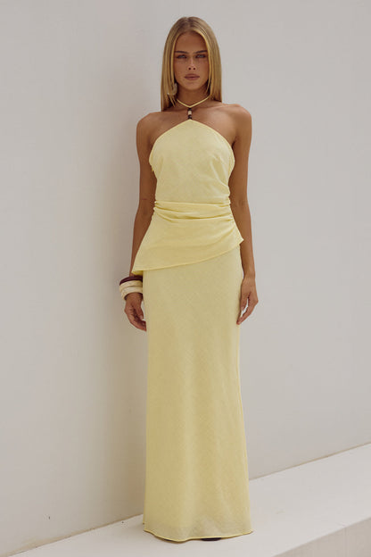 Halzie Maxi Skirt - Lemon