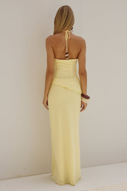 Halzie Maxi Skirt - Lemon
