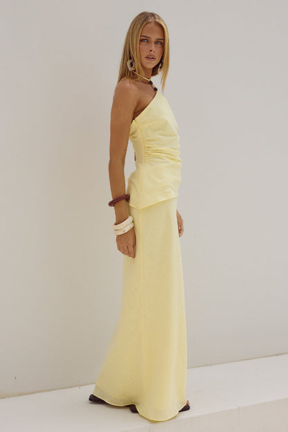 Halzie Maxi Skirt - Lemon