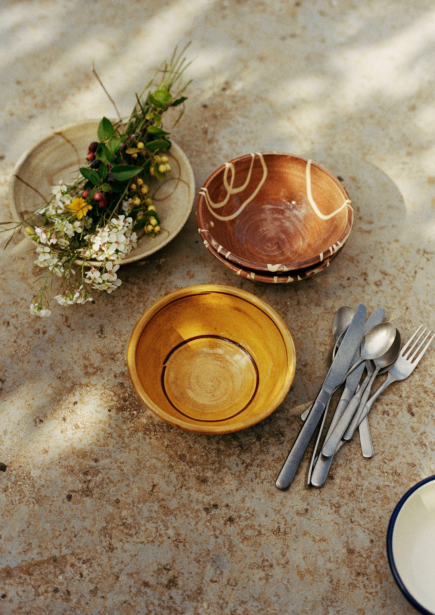 Mollie Milton Slipware Bowl | Terracotta/Cream
