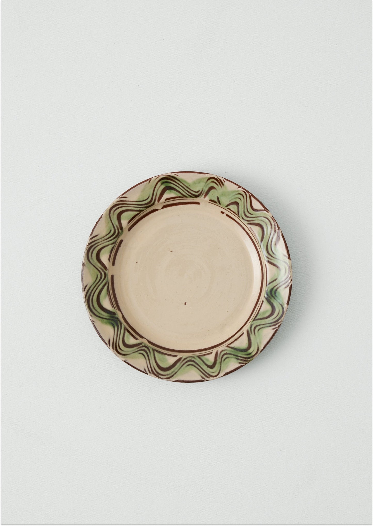 Matt Grimmitt Slipware Plate | Cream/Terracotta