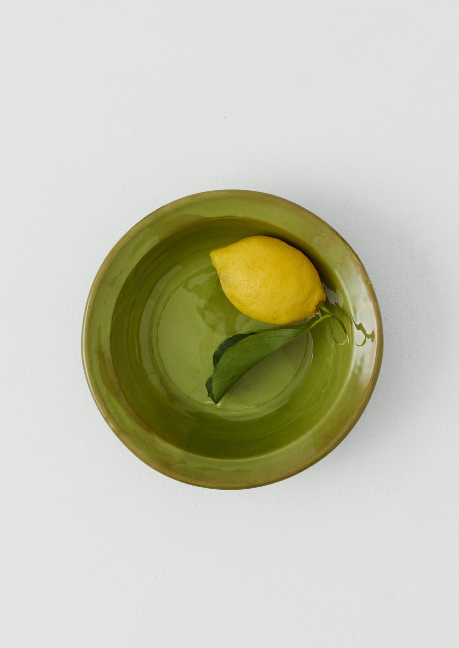Poterie Barbotine Deep Bowl | Anise/Terracotta