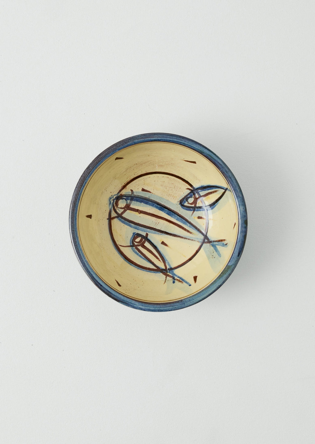 Jennifer Hall Sardine Salad Bowl | Cream/Blue