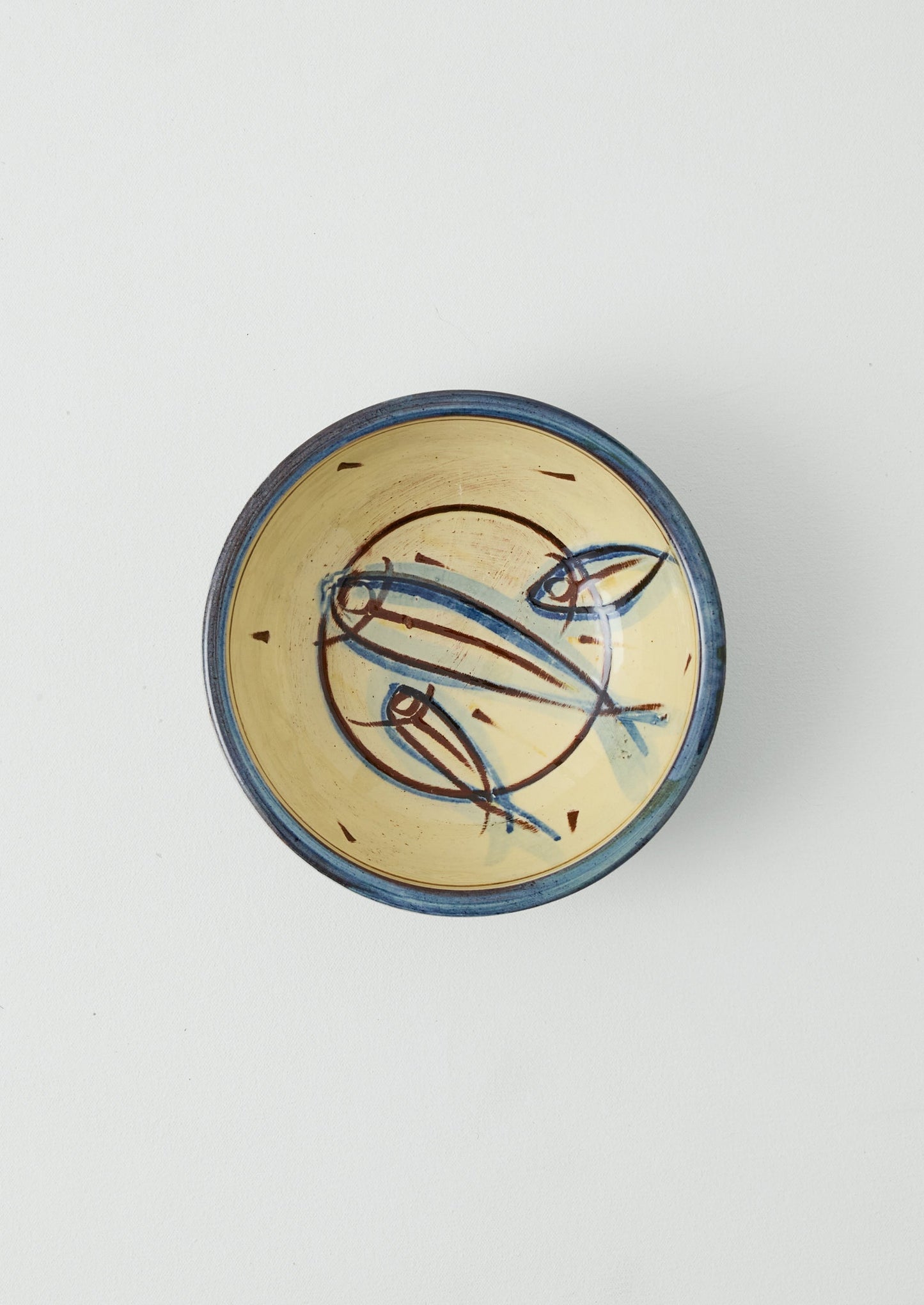 Jennifer Hall Sardine Salad Bowl | Cream/Blue