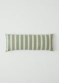 Market Stripe Hand Woven Bolster Cushion | Basil/Poppy