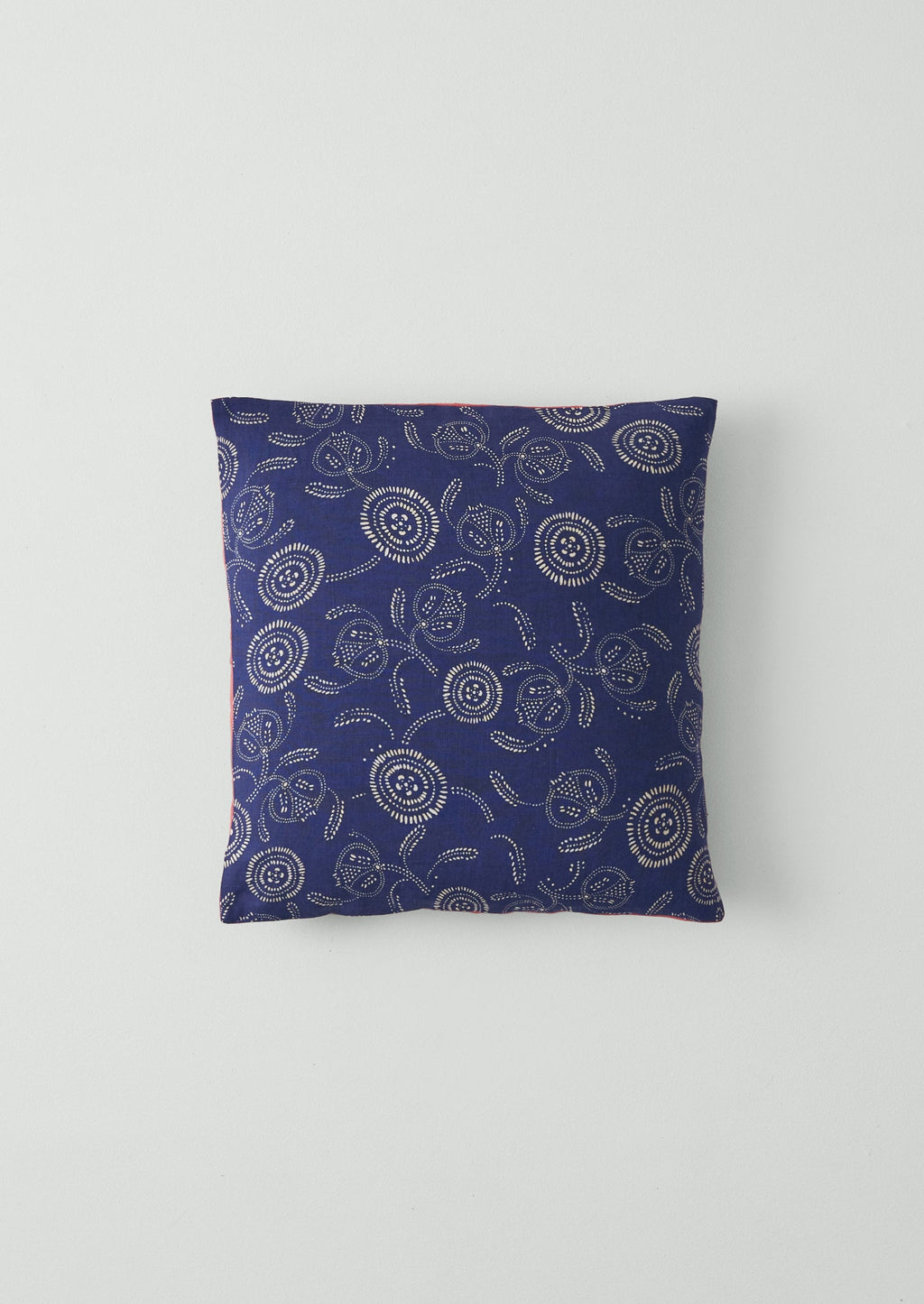 Pomegranate Print Cushion Cover | Indigo Blue/Ecru