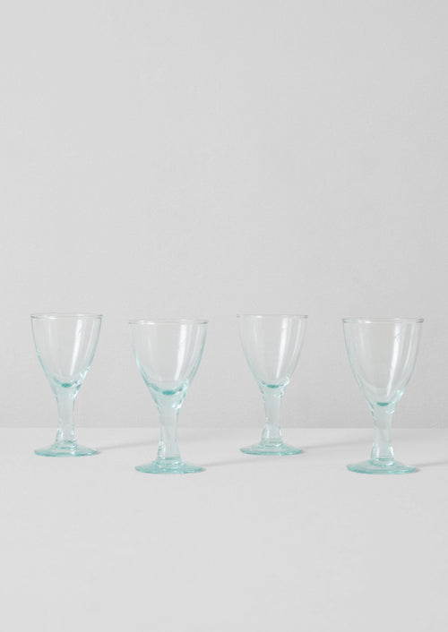 Recycled Bolivian Wine Glasses Set | Clear