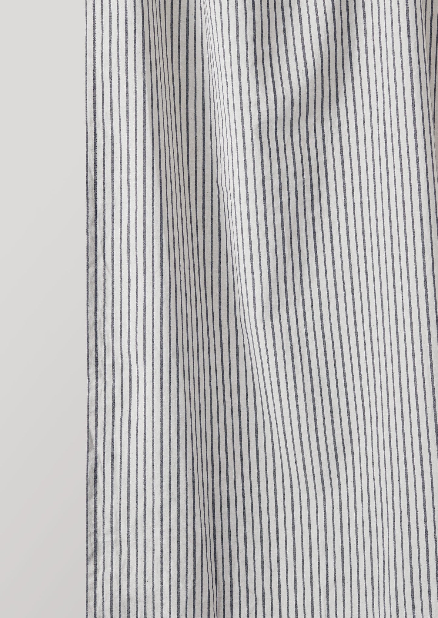 Organic Cotton Pyjama Stripe Shower Curtain | Navy/Ecru