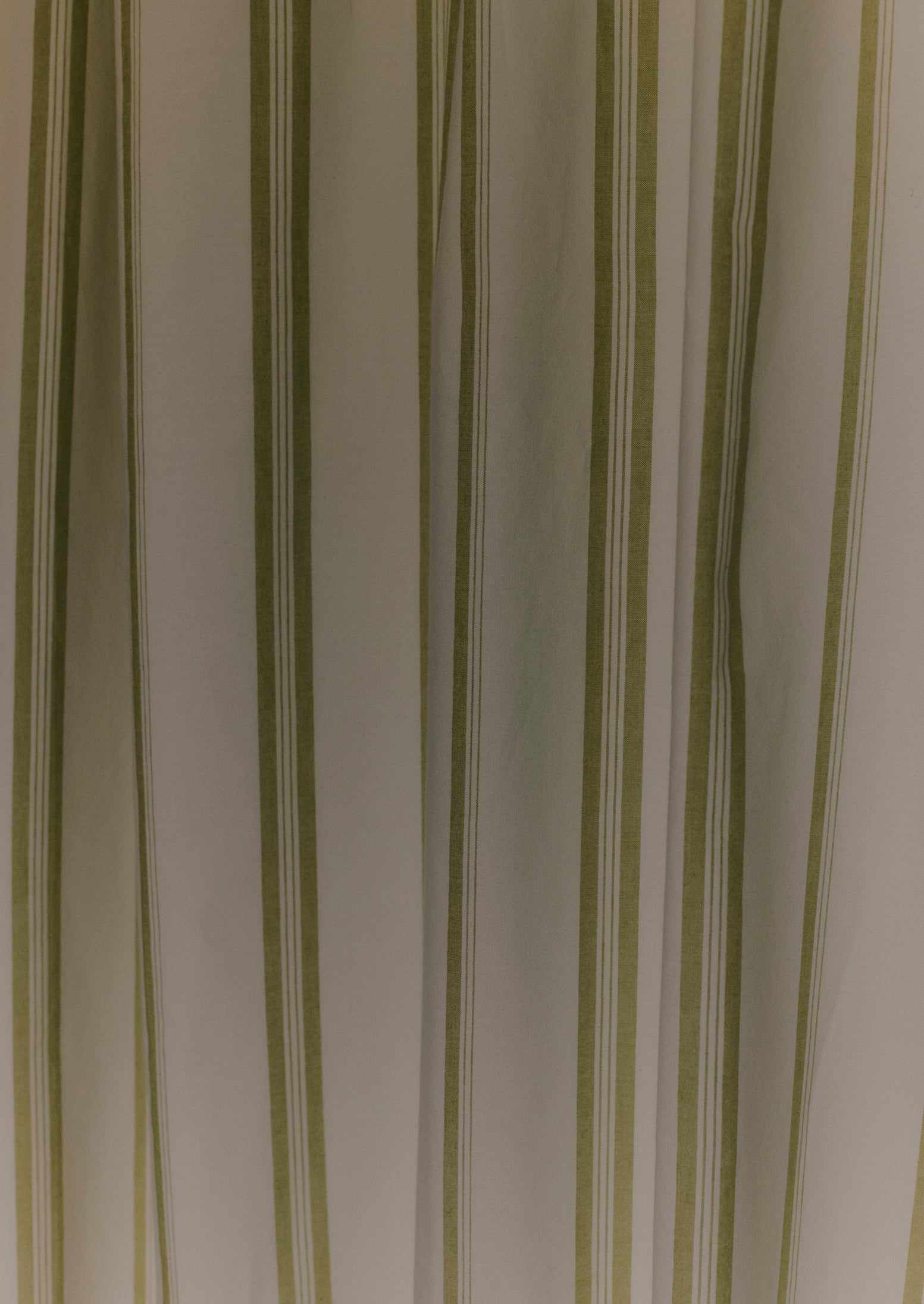Sail Stripe Shower Curtain | Chalk/Fern