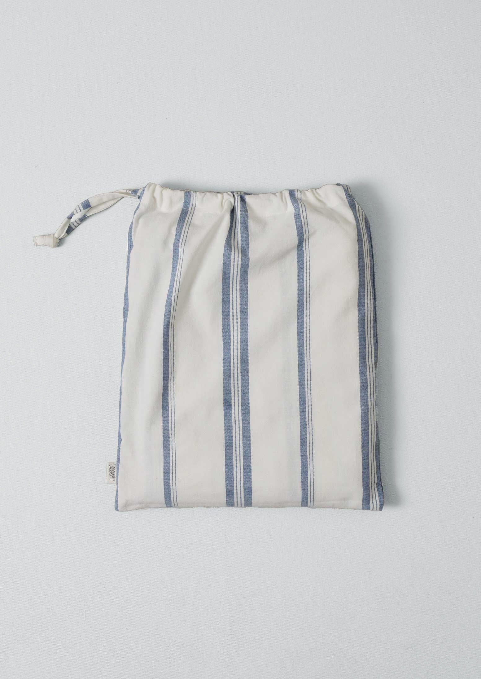 Sail Stripe Shower Curtain | Chalk/Aegean Blue