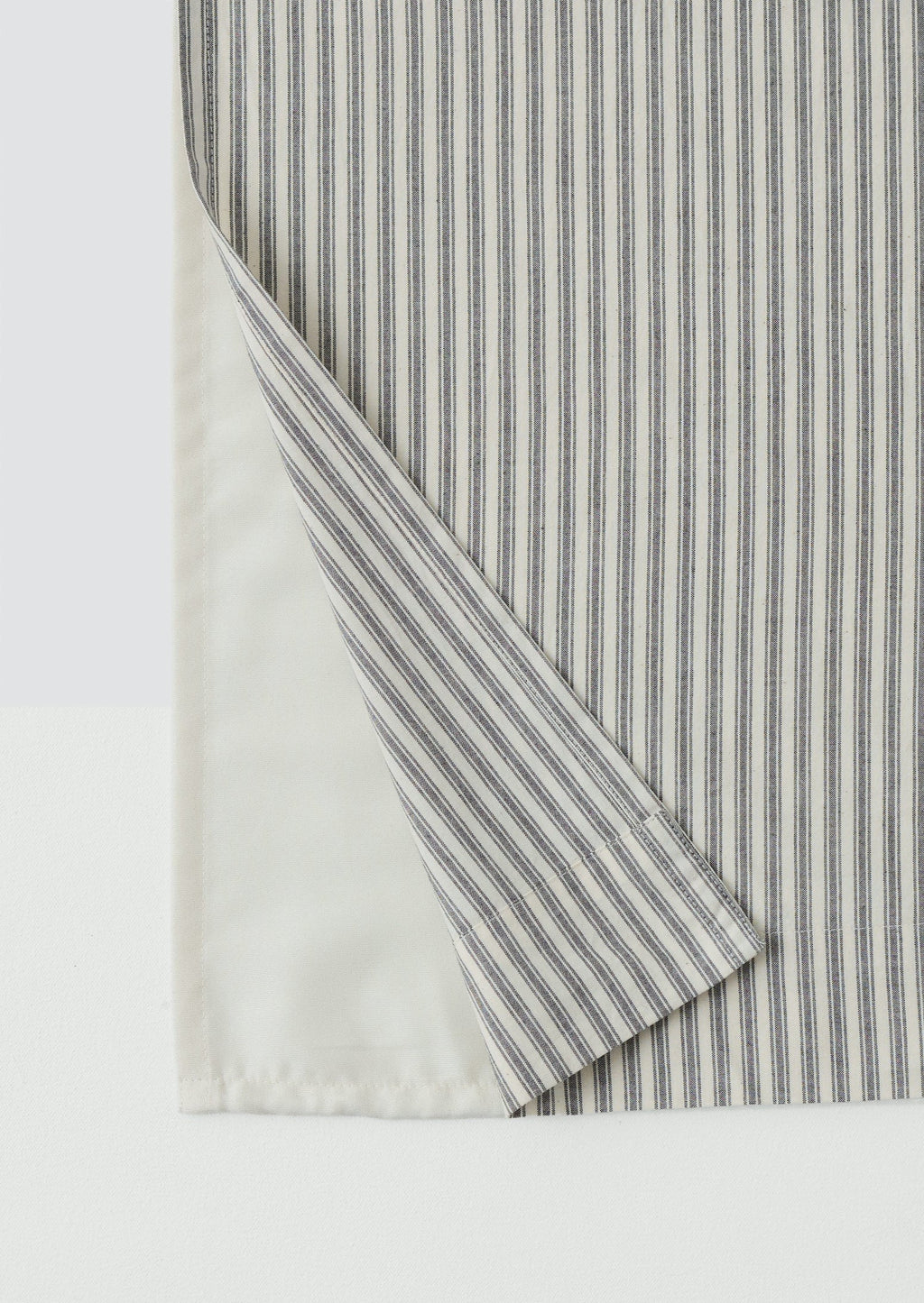 Organic Ticking Stripe Shower Curtain | Ecru/Graphite
