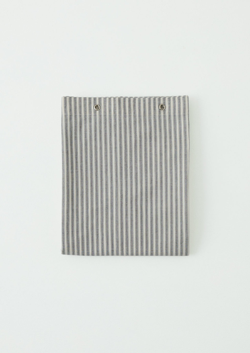 Organic Ticking Stripe Shower Curtain | Ecru/Graphite