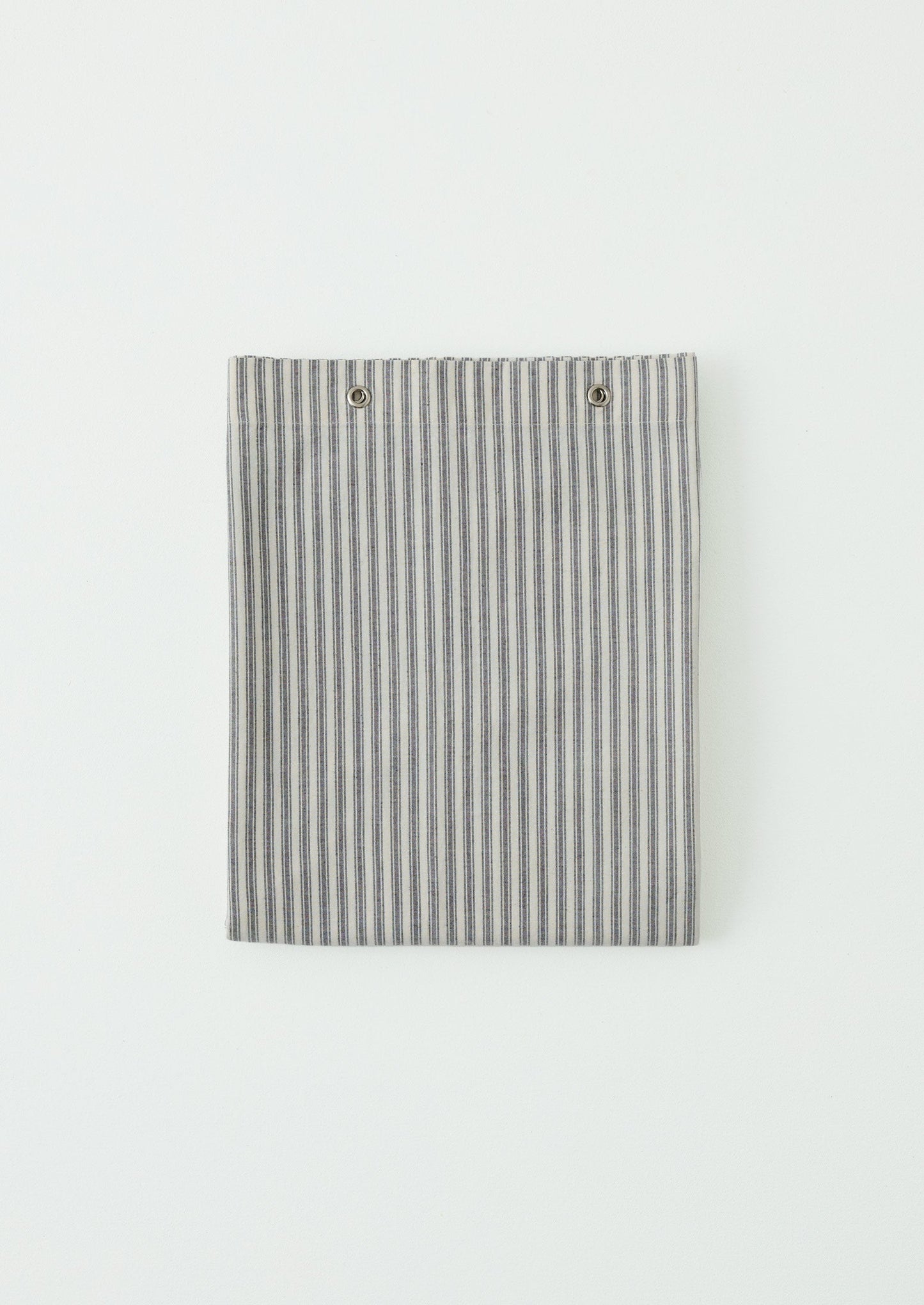Organic Ticking Stripe Shower Curtain | Ecru/Graphite